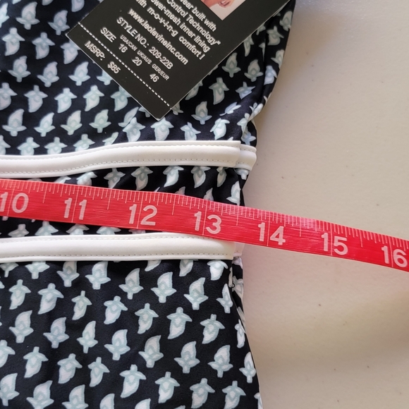 Shore Shapes Black and White Patterned Lined Swimwear Size 16 - Picture 6 of 8
